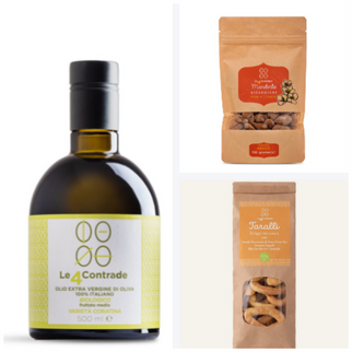 Mixed 'Apulia' Box with Organic Taralli, Almonds and Olive Oil